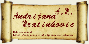 Andrijana Mratinković vizit kartica